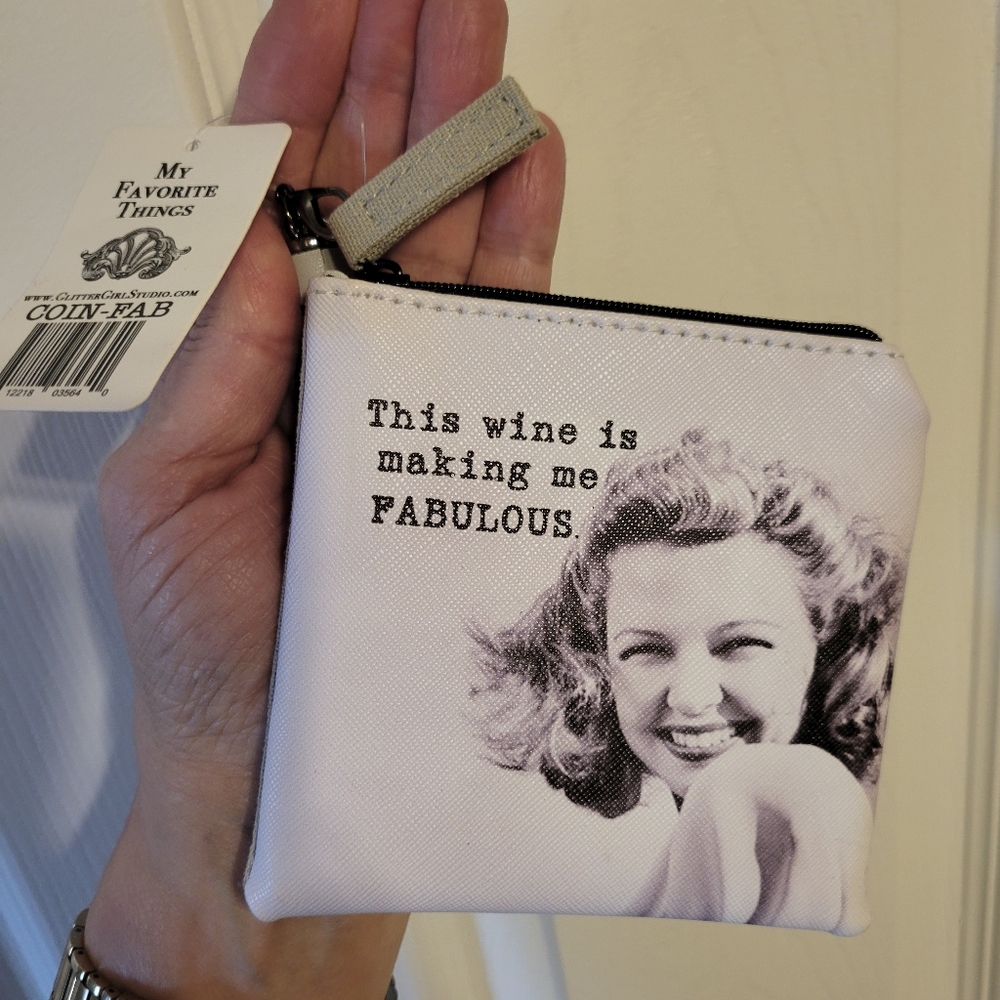 Wine Theme Coin Purse and Funny Cocktail Napkins ~ NWT ~ Happy Hour Fun! - Picture 12 of 16
